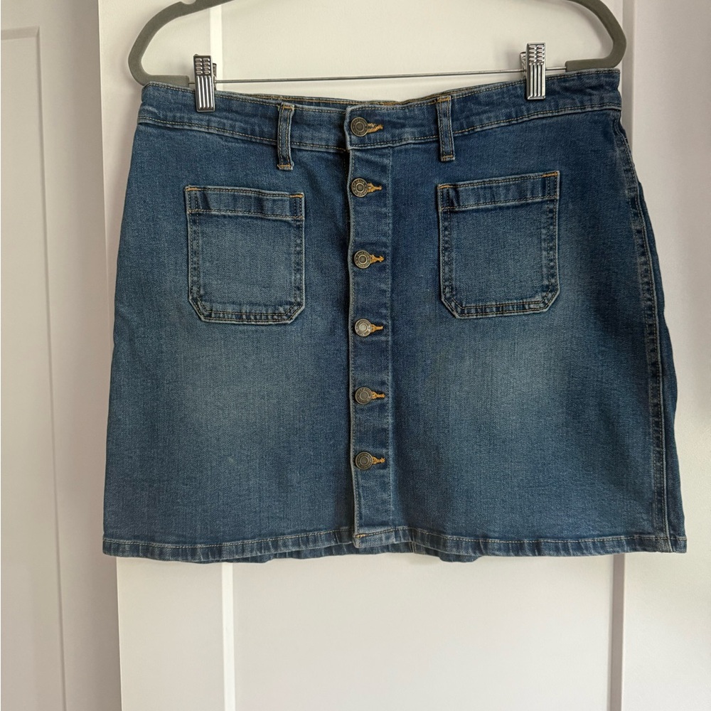 GAP Blue Denim A-Line Skirt